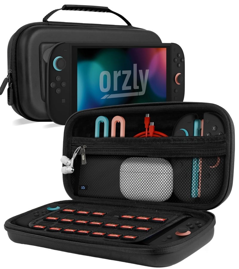 Orzly Case Compatible with Nintendo Switch 2 Protective Carry Case (2025 Model) with Screen Padding, Game Card microSD Pockets for Console and Accessories Screen Size 7.9" - Gift Boxed - Image 1